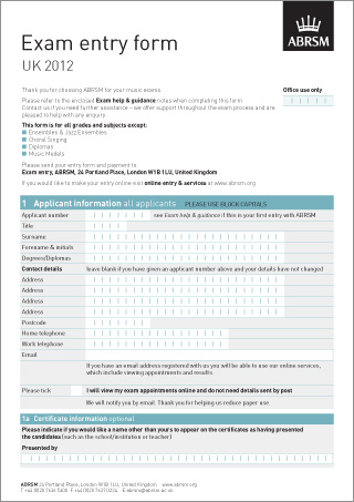 abrsm entry form